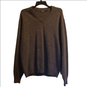 SADDLES MENS PULLOVER SWEATER, WOOL, LONG SLEEVES LARGE.
